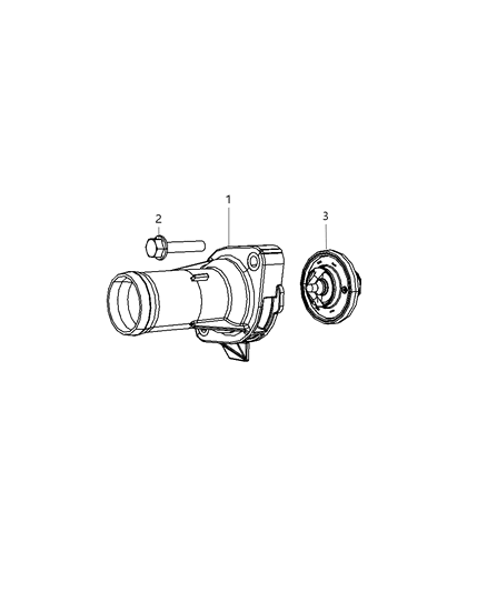 2008 Chrysler Pacifica Thermostat & Related Parts Diagram 1