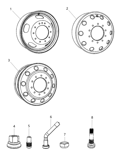 2020 Ram 4500 Wheels & Hardware Diagram