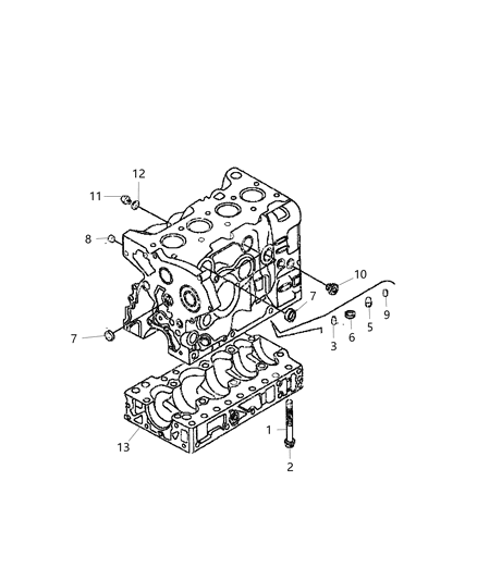 2020 Ram ProMaster 2500 Cylinder Block And Hardware Diagram 1