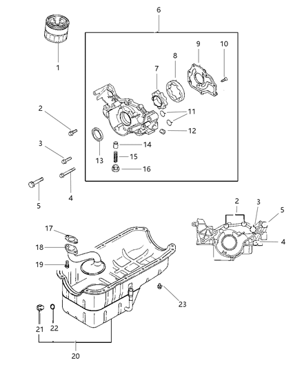 1998 Dodge Avenger Pan-Engine Oil Diagram for MD328412