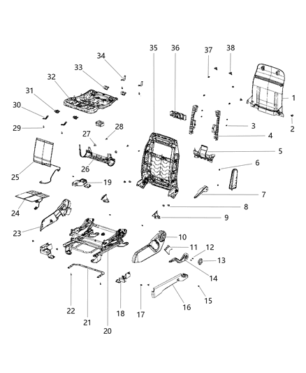 2013 Jeep Compass Shield-RISER Diagram for 1RW92DK2AA