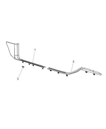 2016 Ram 1500 Cowl Side Panel & Scuff Plates Diagram