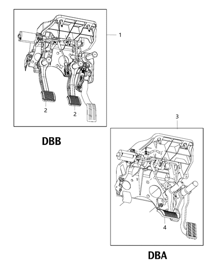 2014 Ram 3500 Cab Chassis Pedal, Brake Diagram