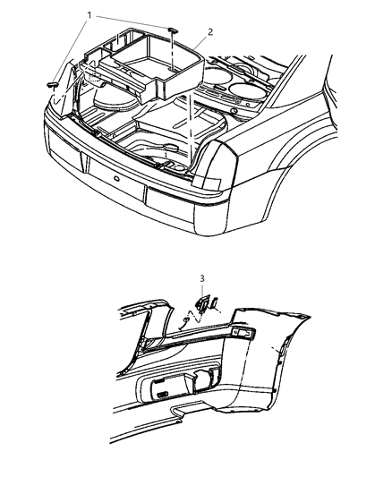 2010 Dodge Charger Support - Load Floor Diagram