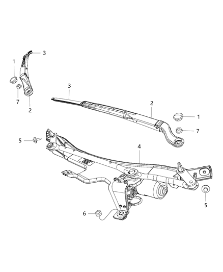 2017 Dodge Viper Front Wiper System Diagram