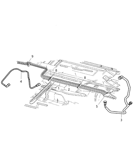 2008 Chrysler 300 Fuel Lines & Related Diagram