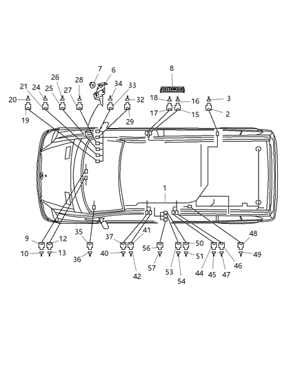 2009 Dodge Sprinter 2500 Terminal Diagram for 5133945AA