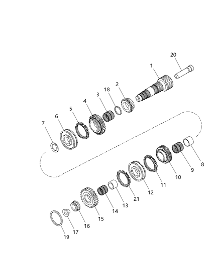 2013 Dodge Dart Gear-Third Diagram for 68211413AA