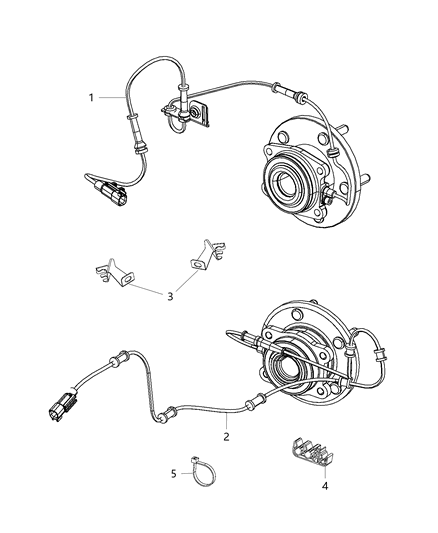 2014 Jeep Cherokee Sensor-Wheel Speed Diagram for 4779897AB