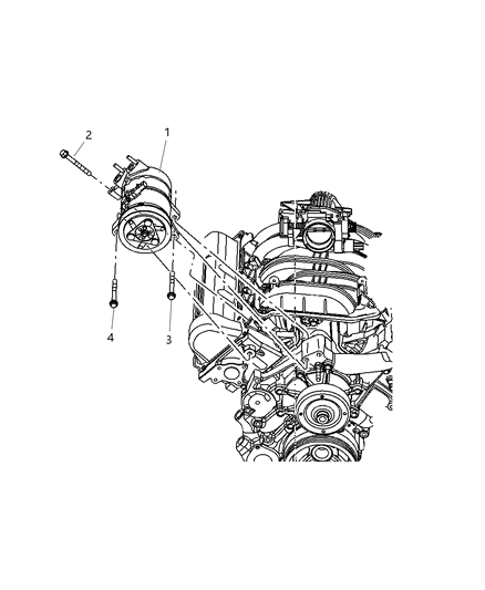 2007 Jeep Liberty Compressor & Mounting Diagram 2