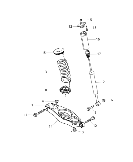 2011 Dodge Challenger Shock-Suspension Diagram for 68072163AB