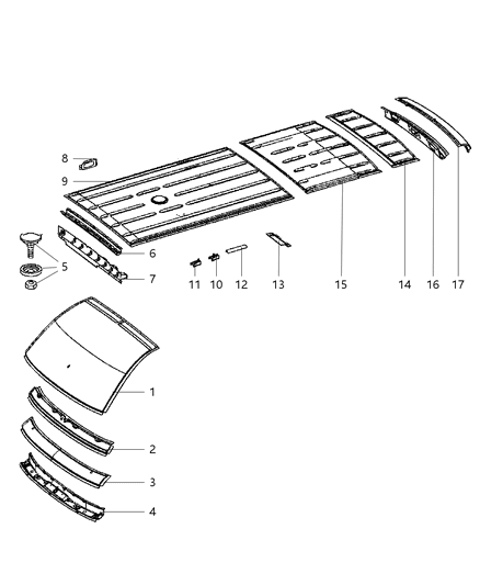 2009 Dodge Sprinter 3500 Roof-Roof Diagram for 68009718AA