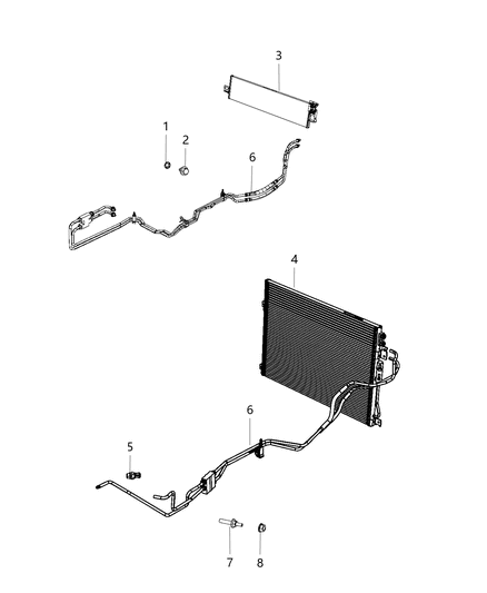 2021 Dodge Durango Cooler-Transmission Oil Diagram for 68480077AA