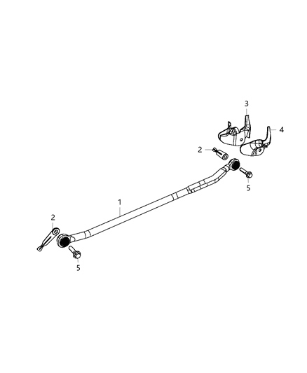 2019 Ram 3500 Front Stabilizer Bar, Track Diagram