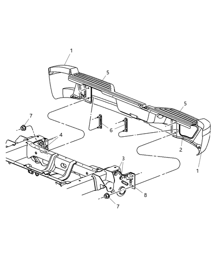 2005 Dodge Dakota Bracket Diagram for 55077601AC