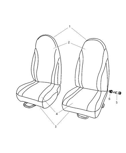 2002 Dodge Dakota Front Bucket Seat Diagram