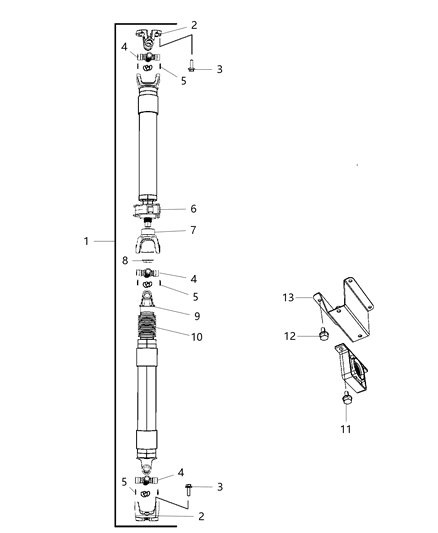 2020 Ram 4500 Drive Shaft, Rear Diagram 2