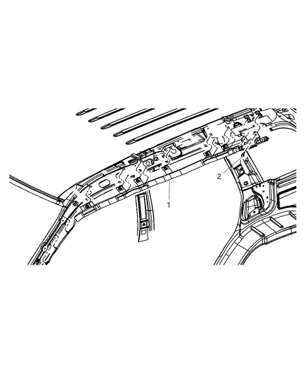 2008 Jeep Grand Cherokee Side Curtain Air Bag Diagram for 52029296AF