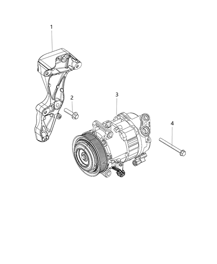 2020 Jeep Cherokee A/C Compressor Mounting Diagram 2