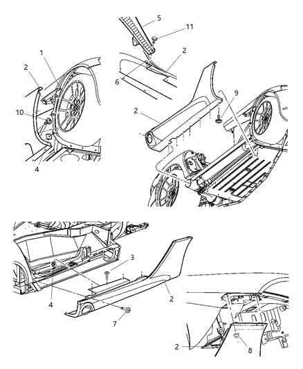 2010 Dodge Viper Panel-SILL Diagram for 5086369AD