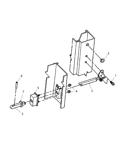 1997 Dodge Ram Wagon Check Arm, Cargo Door Diagram