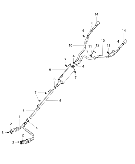 2018 Ram 1500 Converter-Exhaust Diagram for 68139891AC