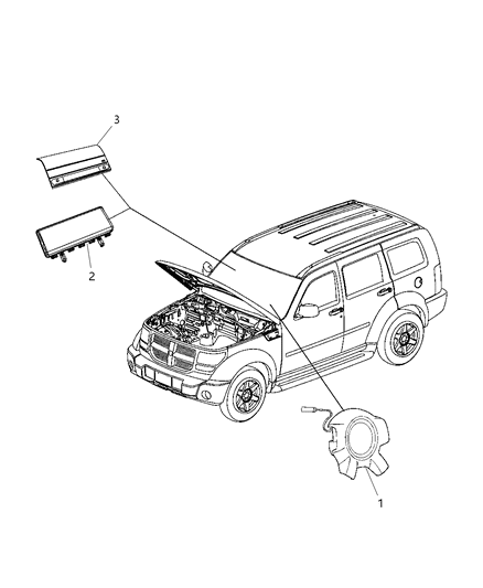 2011 Jeep Liberty Driver Air Bag Diagram for 1SR37DK7AB