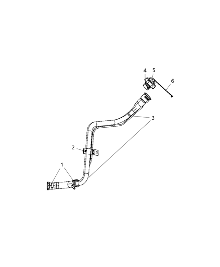 2010 Dodge Avenger Tube-Fuel Filler Diagram for 5085380AC