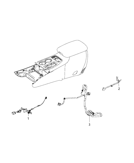 2020 Jeep Grand Cherokee Wiring-Console Diagram for 68369649AA