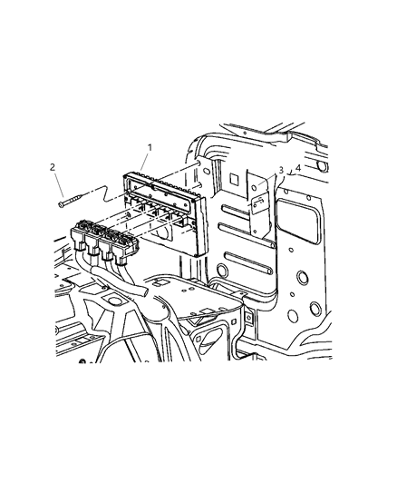 2007 Jeep Wrangler Powertrain Control Generic Module Diagram for 5094149AB