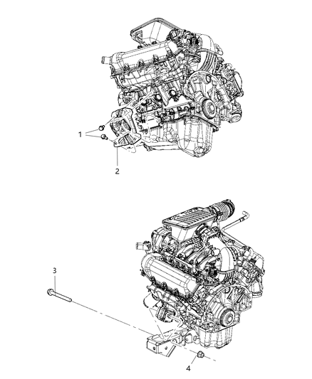 2011 Jeep Liberty INSULATOR-Engine Mount Diagram for 52129481AC