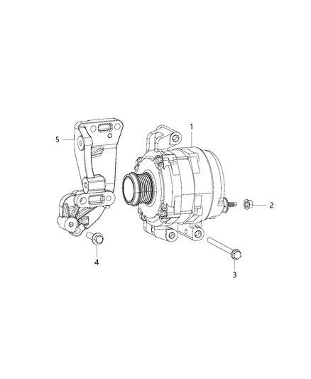 2014 Jeep Cherokee Generator-Engine Diagram for 56029624AA