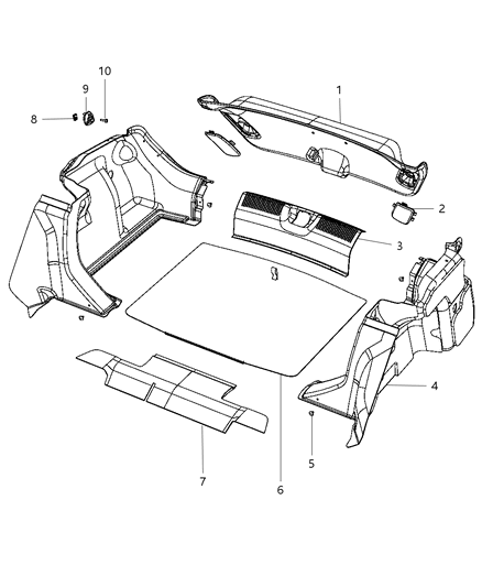 2012 Dodge Dart Panel Diagram for 1SW39VXLAB