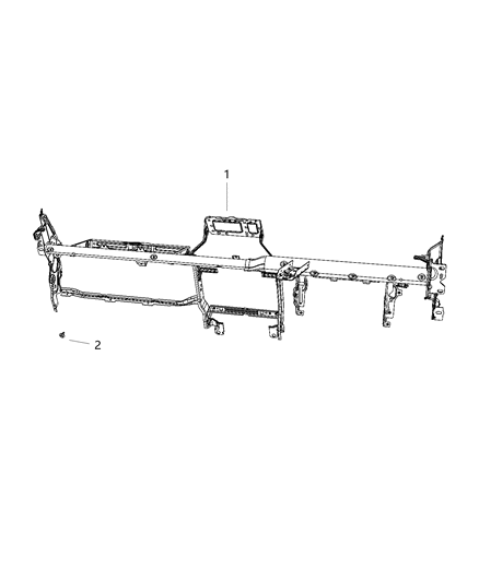 2020 Ram 1500 Instrument Panel & Structure Diagram 2