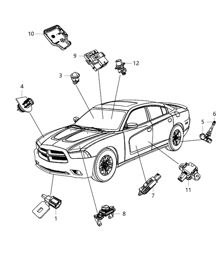 2013 Dodge Charger Clip-Abs Sensor Wiring Diagram for 68158574AA