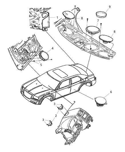 2012 Chrysler 300 Amplifier Diagram for 5064981AG