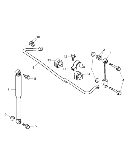 2008 Dodge Sprinter 2500 Stabilizer Bar - Rear Diagram