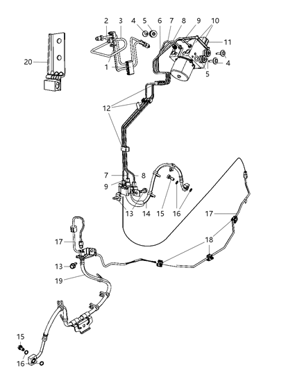 2009 Dodge Ram 4500 Hose-Brake Diagram for 52013818AG