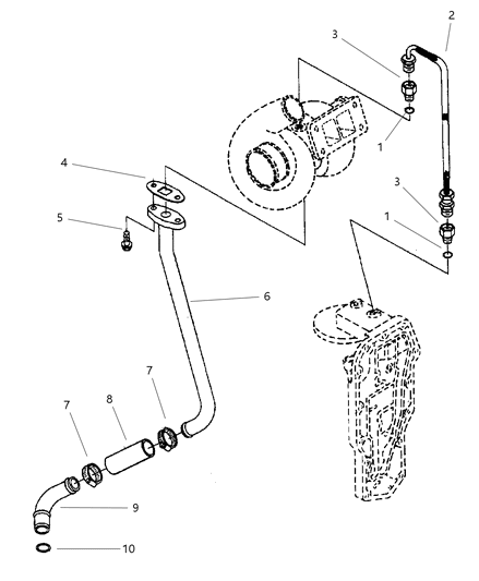 1998 Dodge Ram 3500 Gasket-Oil Drain Plug Diagram for 5003332AA