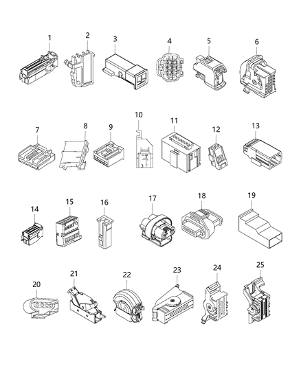 2019 Ram ProMaster City Wiring Connectors Diagram 1