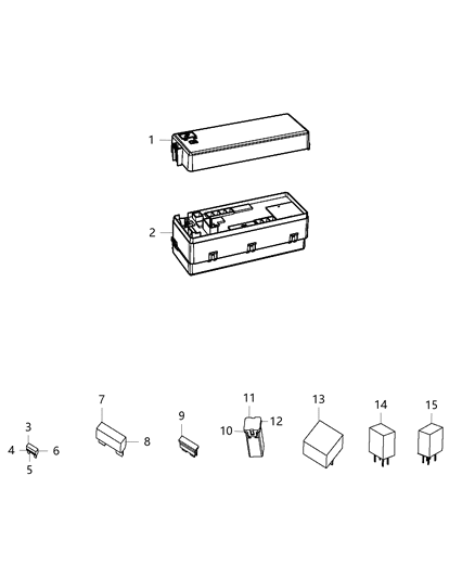 2016 Chrysler 300 Cover-Power Distribution Center Diagram for 68273147AA