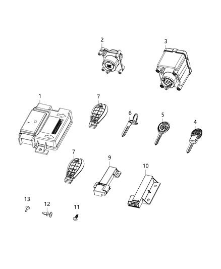 2019 Ram 1500 Start, Remote Diagram