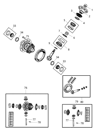 2013 Jeep Wrangler Differential Assembly Diagram 1