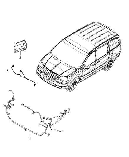 2014 Dodge Grand Caravan Wiring-HEADLAMP Diagram for 68157609AB