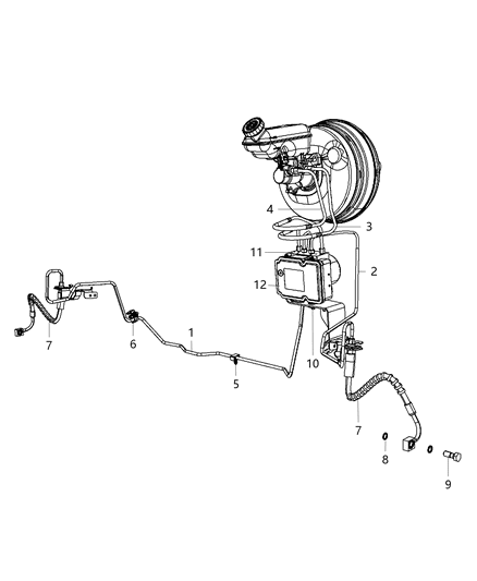 2014 Dodge Grand Caravan Anti-Lock Brake System Module Diagram for 68194482AC