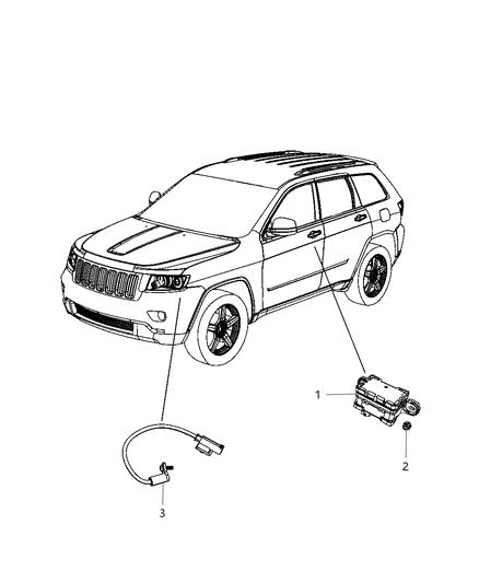 2013 Jeep Grand Cherokee Sensors - Steering & Suspension Diagram