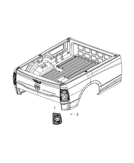 2020 Ram 2500 Lamps - Rear Diagram 3