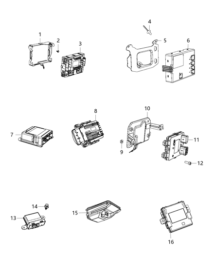 2015 Jeep Renegade Module-Body Controller Diagram for 68257702AA