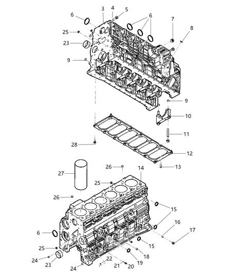 2007 Dodge Ram 3500 Plug-Core Diagram for 5086738AA