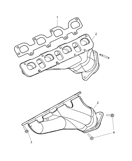 2006 Jeep Grand Cherokee Manifolds - Intake & Exhaust Diagram 4